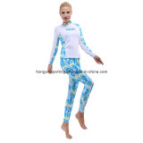 Women`S Lycra Two-Piece Rash Guard for Swimwear, Diving Wear, Sports Wear